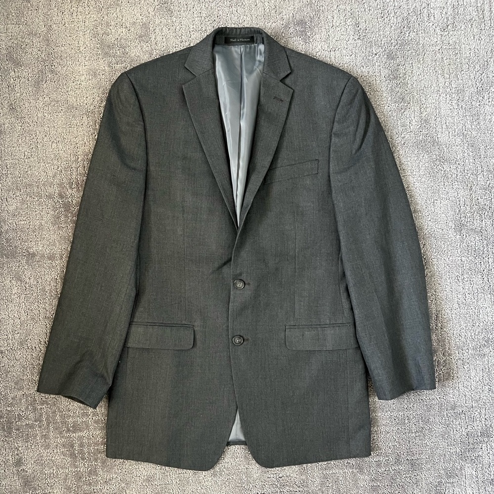 Calvin Klein Regular Fit Gray Suit Blazer